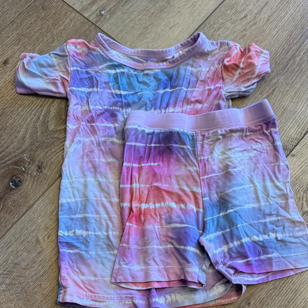 Little Sleepies Colorful Tie-Dye Kids' Pajama Set